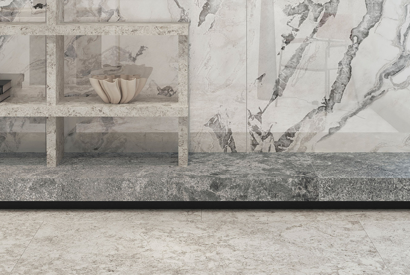 FORTE DEI MARMI QUARK / PERSIAN GREY / BRAZILIAN WHITE / OYSTER WHITE